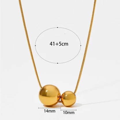 304 Stainless Steel 16K Gold Plated White Gold Plated Gold Plated Simple Style Plating Solid Color Pendant Necklace