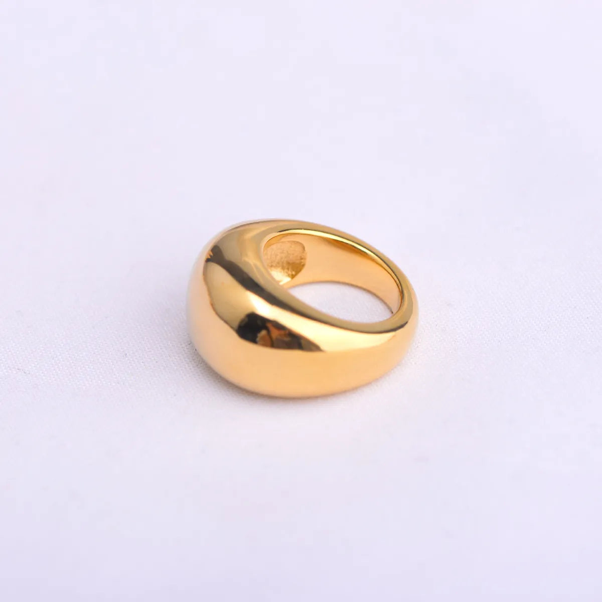 Wholesale Simple Style Solid Color Stainless Steel Rings