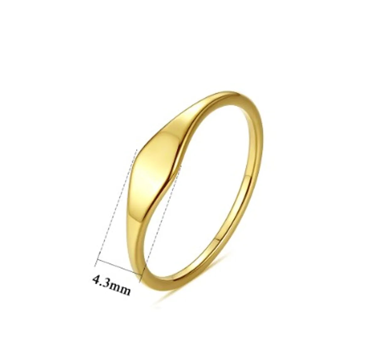 Simple Style Solid Color Stainless Steel Plating Rings