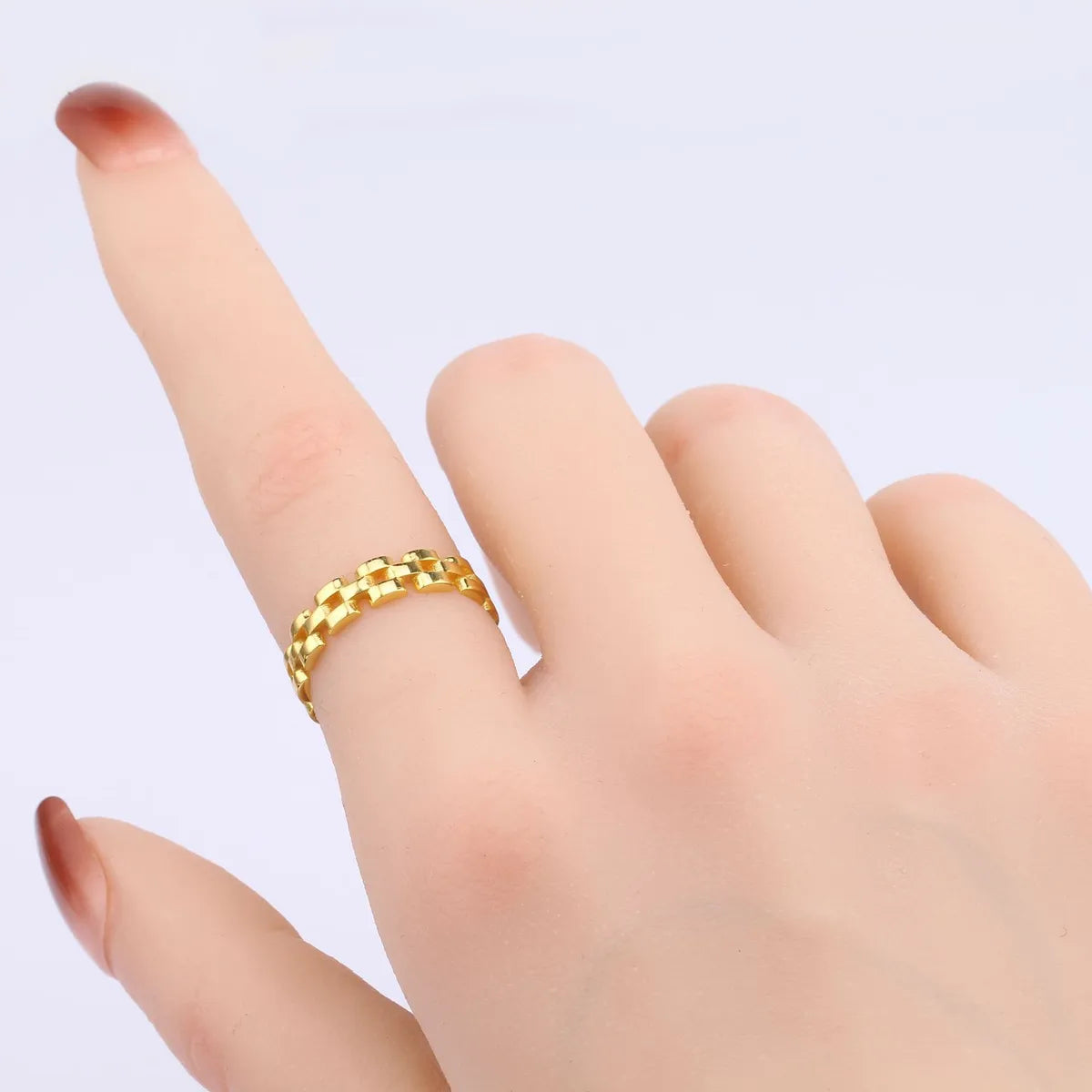 Wholesale Simple Style Solid Color Sterling Silver White Gold Plated Gold Plated Open Ring