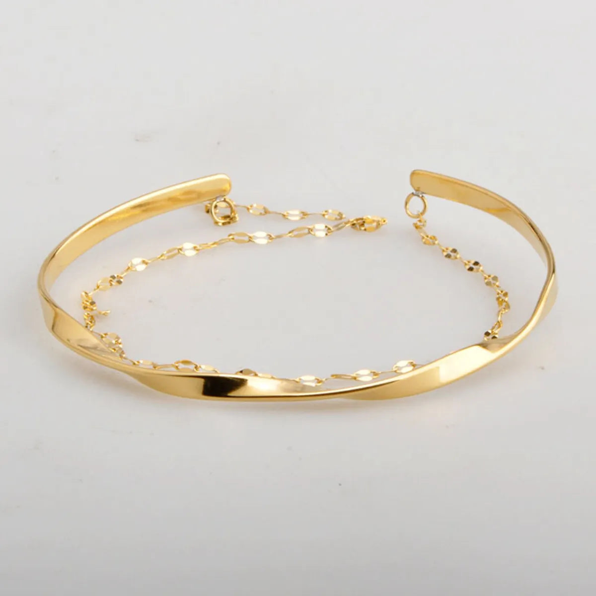 Wholesale Simple Style Solid Color Titanium Steel Bangle