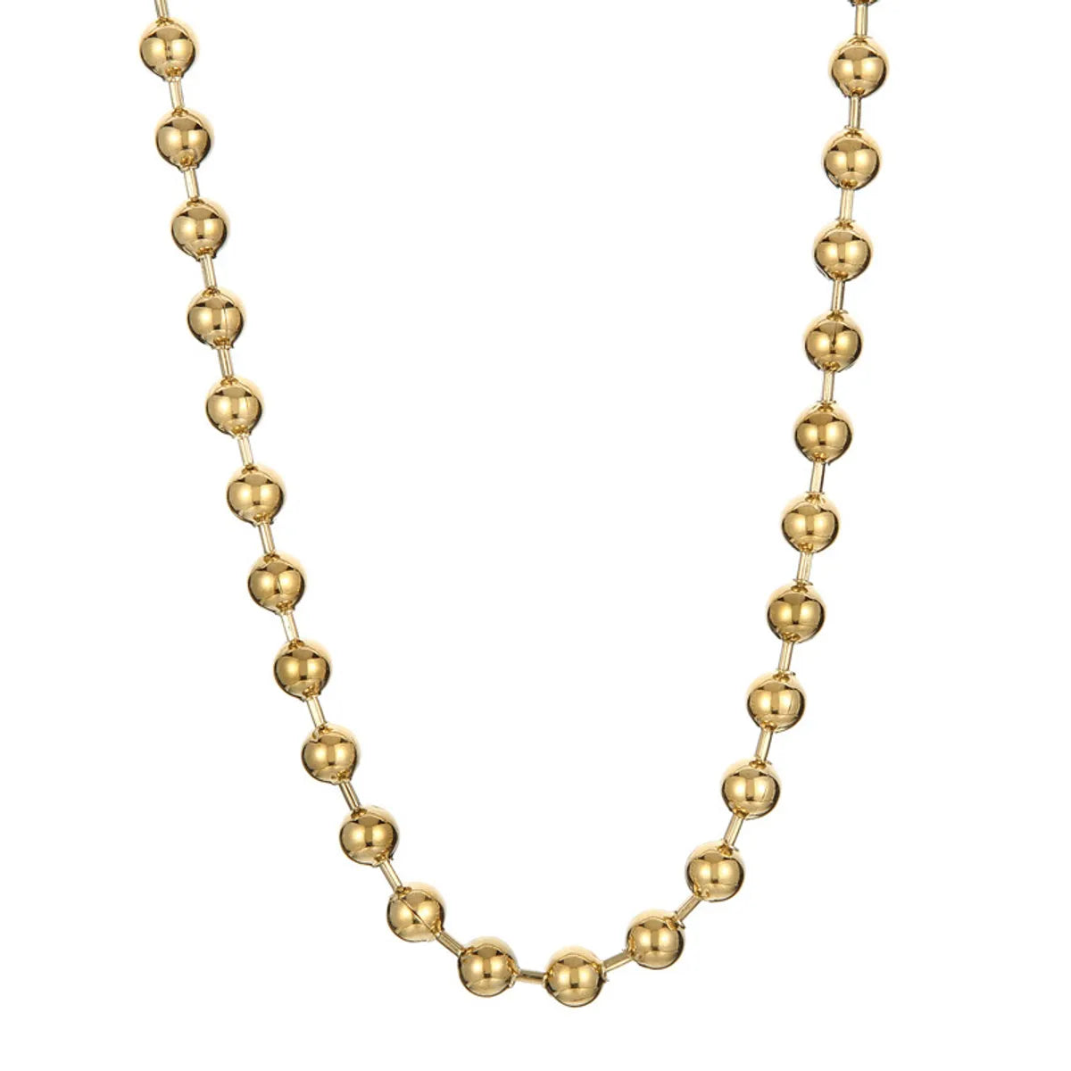 Wholesale Jewelry Simple Style Solid Color Titanium Steel 18K Gold Plated Chain Necklace