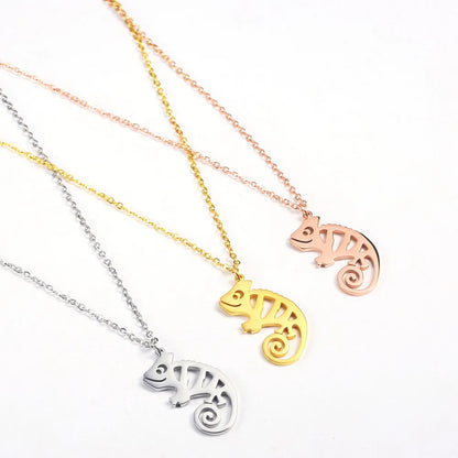 304 Stainless Steel 18K Gold Plated Simple Style Irregular Plating Solid Color Pendant Necklace