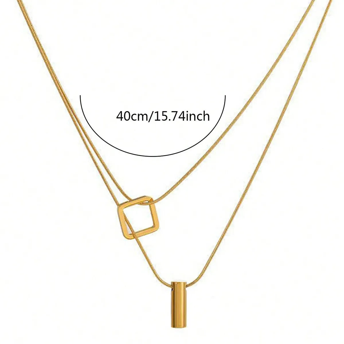 Simple Style Solid Color Alloy Wholesale Pendant Necklace