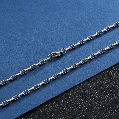 Wholesale Simple Style Solid Color Titanium Steel Plating Chain Gold Plated Necklace