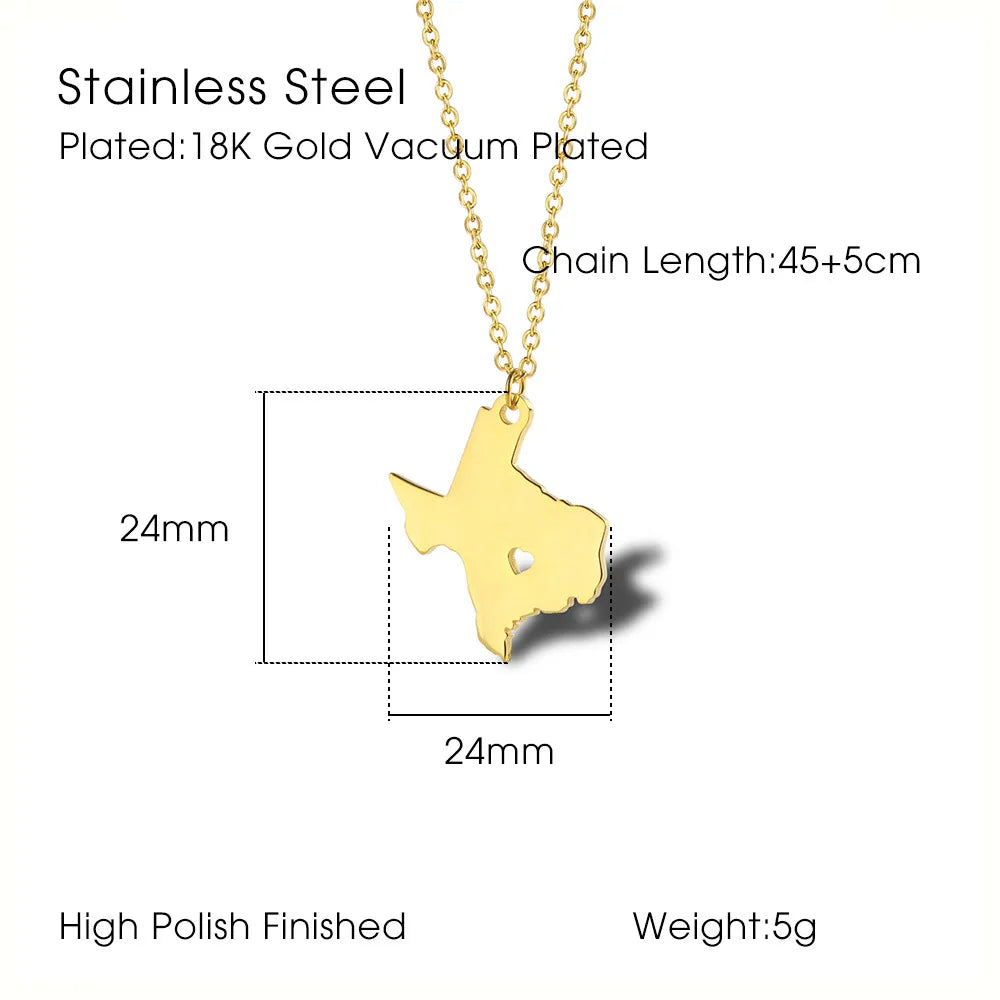 304 Stainless Steel 18K Gold Plated Simple Style Plating Solid Color Pendant Necklace