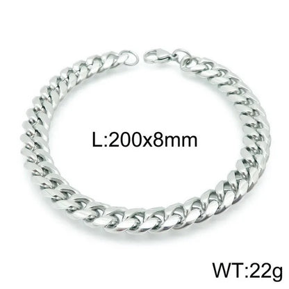 Wholesale Jewelry Simple Style Solid Color Titanium Steel 18K Gold Plated Polishing Chain Necklace