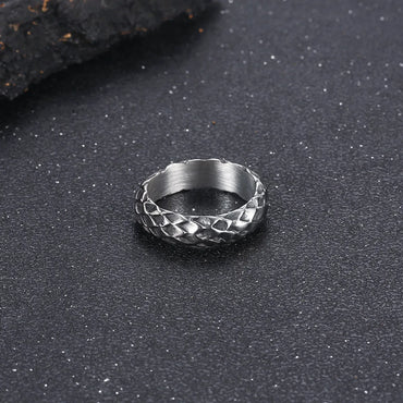 Wholesale Simple Style Solid Color Titanium Steel Polishing Rings