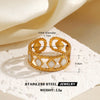 Wholesale Simple Style Stainless Steel White Oil Drop Round Ring For Women With Geometric Pattern And Electroplating