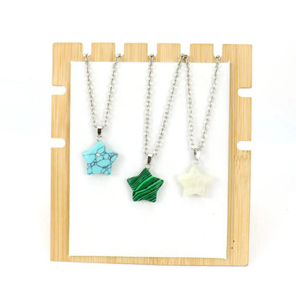 Wholesale Simple Style Star Crystal Plating Pendant Necklace