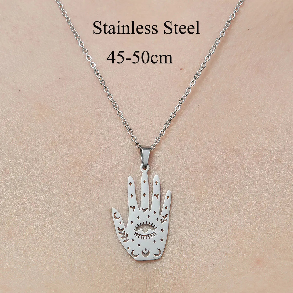 201 Stainless Steel Simple Style Polishing Plating Star Moon Mushroom Pendant Necklace