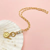 304 Stainless Steel Gold Plated Simple Style Plating Inlay Sun Color Block Natural Stone Turquoise Pendant Necklace