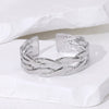 Wholesale Simple Style Titanium Steel Woven Pattern Electroplated Bracelet