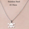 201 Stainless Steel Simple Style Polishing Plating Tree Snowflake Skull Pendant Necklace