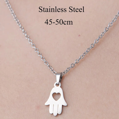 201 Stainless Steel Simple Style Polishing Plating Tree Snowflake Skull Pendant Necklace