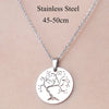 201 Stainless Steel Simple Style Polishing Plating Tree Snowflake Skull Pendant Necklace