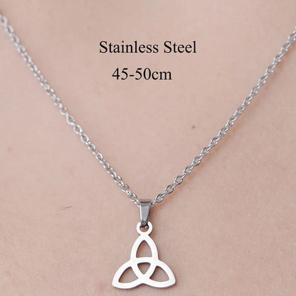 201 Stainless Steel Simple Style Polishing Plating Tree Snowflake Skull Pendant Necklace