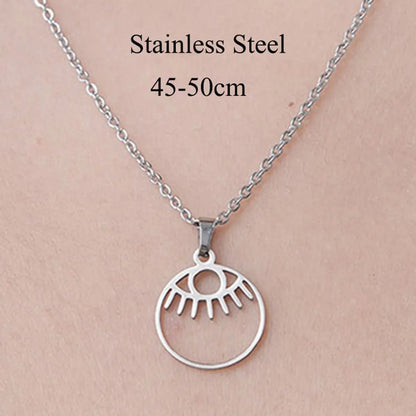 201 Stainless Steel Simple Style Polishing Plating Tree Snowflake Skull Pendant Necklace