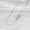 Wholesale Simple Sweet Geometric Bow Tie Design Electroplated Titanium Steel Jewelry Set For Women