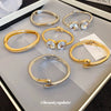 Wholesale Simple Temperament High Sense Light Luxury Niche Cold Wind Alloy Electroplated Bracelet