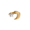 Wholesale Simple Temperament Moon Star Opening Ring In Stainless Steel With Geometric Design And Pvd Furnace Vacuum Real Gold Plating For Women