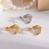 Wholesale Simple Temperament Moon Star Opening Ring In Stainless Steel With Geometric Design And Pvd Furnace Vacuum Real Gold Plating For Women