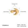 Wholesale Simple Temperament Moon Star Opening Ring In Stainless Steel With Geometric Design And Pvd Furnace Vacuum Real Gold Plating For Women