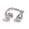 Wholesale Simple Temperament Niche Stainless Steel 18K Gold Plated Double Water Drop Head Open Bracelet For Women