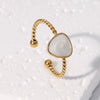 Wholesale Simple Temperament Stainless Steel Gold Plated Geometric Opening Ring For Women