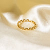 Wholesale Simple Titanium Steel And Stainless Steel Women's Ring With Geometric Design And Pvd Furnace Real Gold Plating