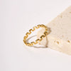 Wholesale Simple Titanium Steel And Stainless Steel Women's Ring With Geometric Design And Pvd Furnace Real Gold Plating
