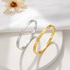 Wholesale Simple Titanium Steel Fourleaf Clover Women's Fashion Light Luxury Elegant Electroplated Bracelet
