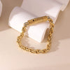 Wholesale Simple Titanium Steel Geometric Flower Basket Chain Bracelet With Electroplating For Men And Women