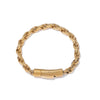 Wholesale Simple Titanium Steel Geometric Flower Basket Chain Bracelet With Electroplating For Men And Women
