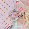 Wholesale Simple Transparent Cartoon Style Plastic And Silicone Watch With Heart Shape For Girls