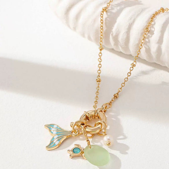 Wholesale Simple Unisex Electroplated Copper Heart Shape Pendant Necklace With O Word Chain