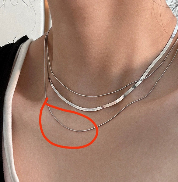 Wholesale Simple Ushaped Titanium Steel Necklace For Women Retro Light Luxury Stacked Collarbone Chain