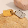 Wholesale Simple Versatile Cool Style Geometric Stainless Steel 18K Gold Plated Square Ring For Women
