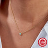 Wholesale Simple Vintage Necklace With S925 Sterling Silver Petals Clover High Grade Turquoise And Diamond Embedded Electroplated For Women Geometric Pattern