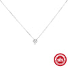 Wholesale Simple Vintage Necklace With S925 Sterling Silver Petals Clover High Grade Turquoise And Diamond Embedded Electroplated For Women Geometric Pattern