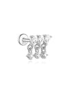 Wholesale Simple Women's S925 Sterling Silver Flower Shaped Diamond Tassel Ear Nails With Electroplating For Daily Collocation