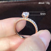 Wholesale Simple Zircon Engagement Wedding Ring Copper Plated Platinum With Geometric Pattern For Women