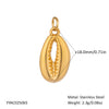 Wholesale Small Animal Accessories Pendant Ocean Style High End Cute Elegant Stainless Steel Waterproof With Sea Life Pattern Pvd Vacuum Real Gold Electroplating