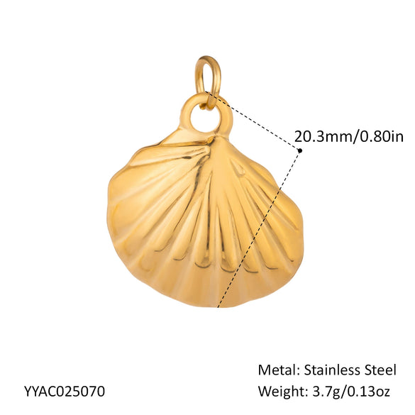 Wholesale Small Animal Accessories Pendant Ocean Style High End Cute Elegant Stainless Steel Waterproof With Sea Life Pattern Pvd Vacuum Real Gold Electroplating