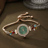 Wholesale Small Fresh Round Alloy Quartz Bracelet Watch Jewelry Set For Women