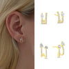 Wholesale Small Fresh Style Earrings With Letters Numbers Text Pattern