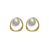 Wholesale Small Pearl Stud Earrings With 925 Silver Needles And Mosquito Coil Ear Clips Geometric Alloy Earrings Set With Pearls Simple Style