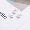 Wholesale Small Round Zircon Fourclaw Inlaid Mini Pendant Diy Jewelry Accessories In 925 Silver With Simple Geometric Style