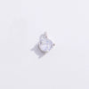 Wholesale Small Round Zircon Fourclaw Inlaid Mini Pendant Diy Jewelry Accessories In 925 Silver With Simple Geometric Style
