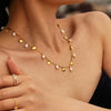 Wholesale Small Shell Geometric Freshwater Pearl Stainless Steel Necklace With Electroplating Creative Design For Women